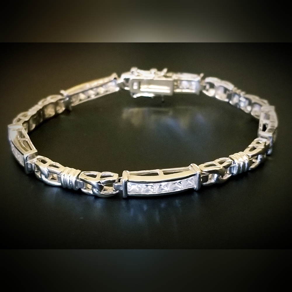 RARE Silpada Sterling Silver & Zirconia Bracelet